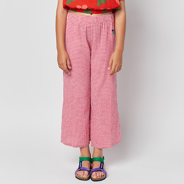 20[]Pink Vichy woven culotte pants-BB23KSTRSC098510