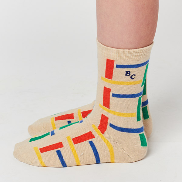 20[]Multicolor Beacons all over long socks-BB23KSACCI005010