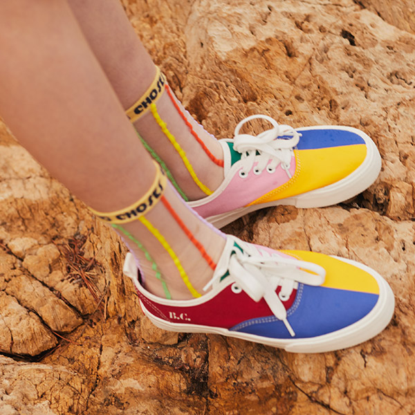 30[]Color Block laces trainers-BB23KSFWRI024010