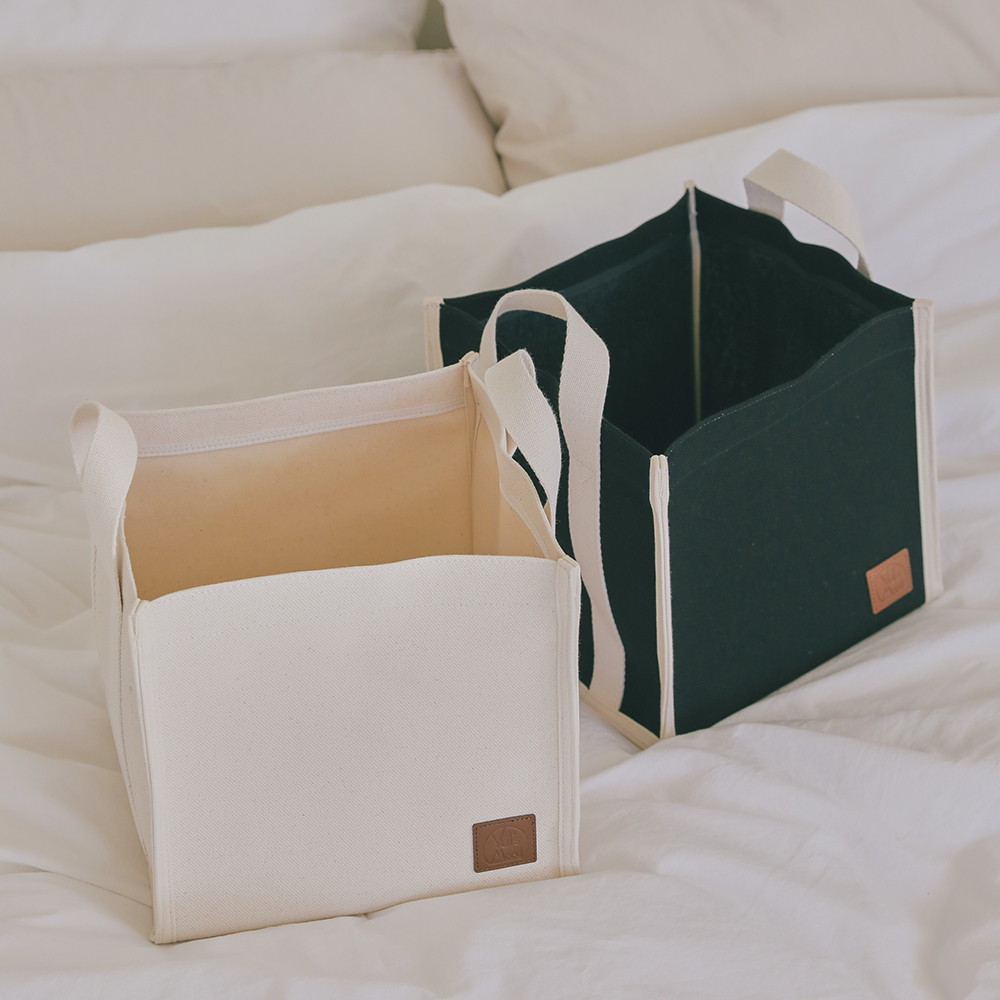 YUL'SMOOD[]RACHEL SQUARE FABRIC BOX