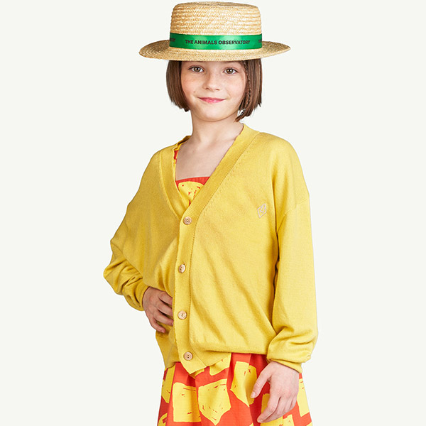 50[Ÿ]Round Yellow Racoon Cardigan-TA23KSCAR0175YEW