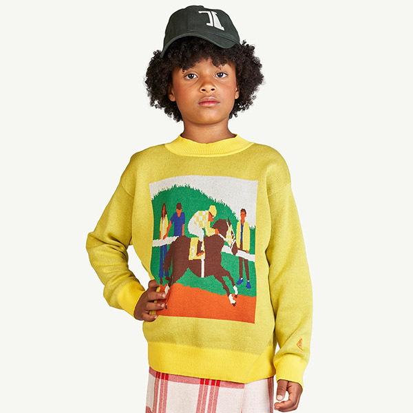 50[Ÿ]Horse Yellow Bull Sweater-TA23KSSWT0053YEW
