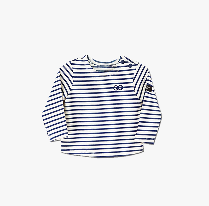[ũũ]Kid's Classic Stripes Boat TS_Navy