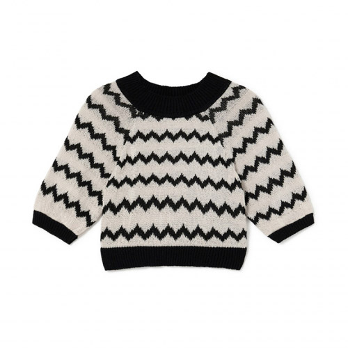 23SS[리틀크리에이티브팩토리]Wavy Knit Sweater(BLACK)_스웨터