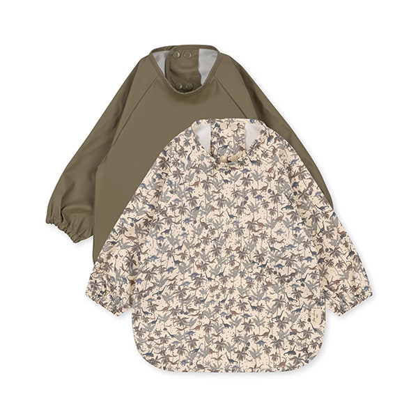 []2 PACK DINNER BIB WITH SLEEVES-KS23KSBIB4301DOT