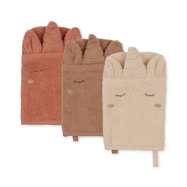 []3 PACK WASHCLOTH ANIMAL-KS23KSCOT4594UCR