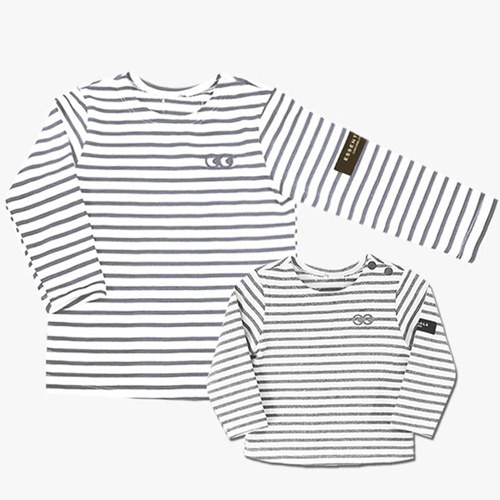 [ũũ]Mom&kids stripes T gray /   Ʈ Ƽ Ŀ Ʈ!!