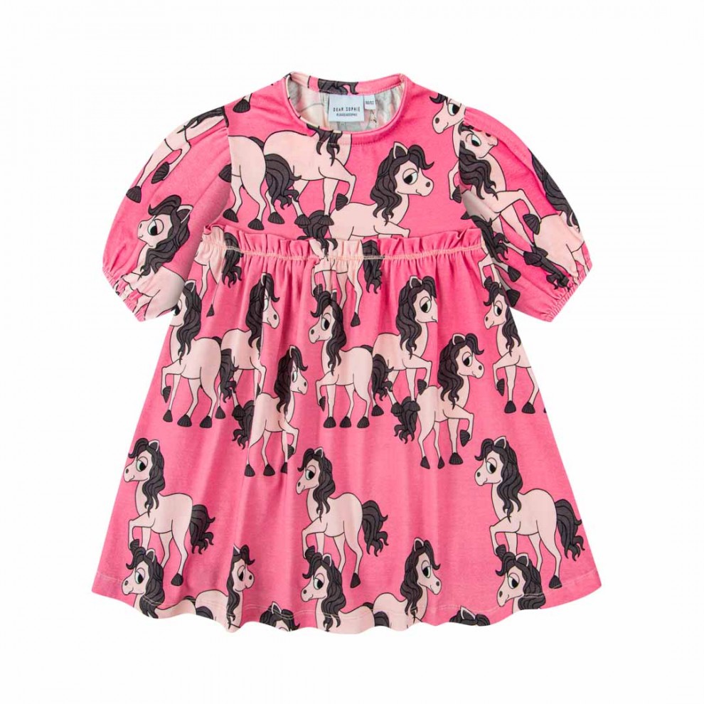 23SS[]HORSIE FLARED DRESS PINK_巹