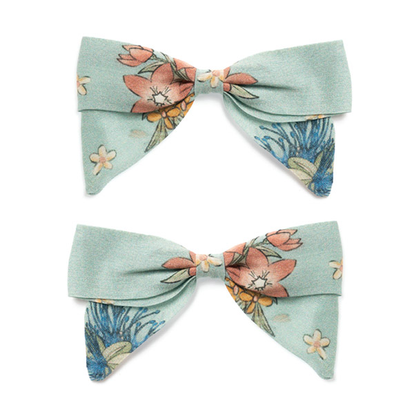 0615 23SS[Ű]BOW SET - MINTY GREEN PRINT_Ŭ-LK23KSHAA0022MGP