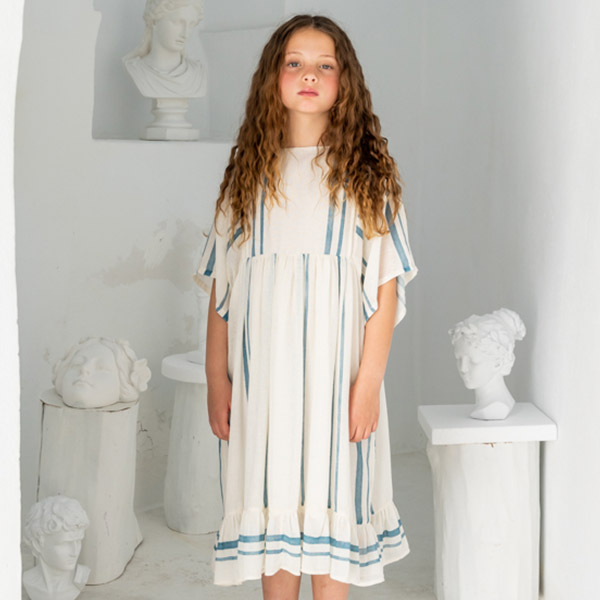 [ġƶ]V02-Dress HESTIA-Blue Double Stripe-BC23KSDRE0003BDS