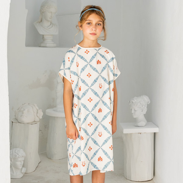 [ġƶ]PL01-Beach Dress DAPHNE-Laurel Diamond-BC23KSDRE0005LDA