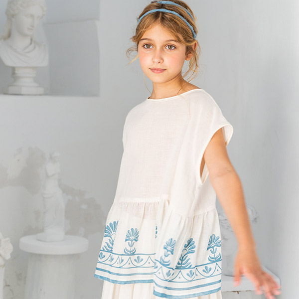 [ġƶ]BL05-Blouse ARIADNE-Ecru Bolero-BC23KSBLO0009EBO