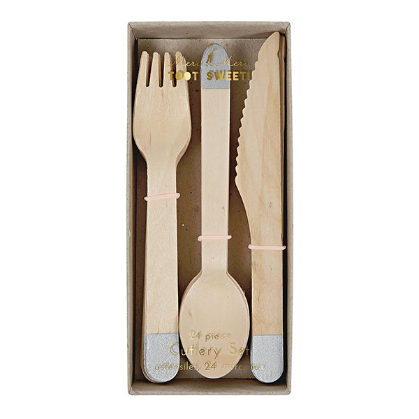 [޸޸]Silver Wooden Cutlery Set(24Ʈ)_-ME143416