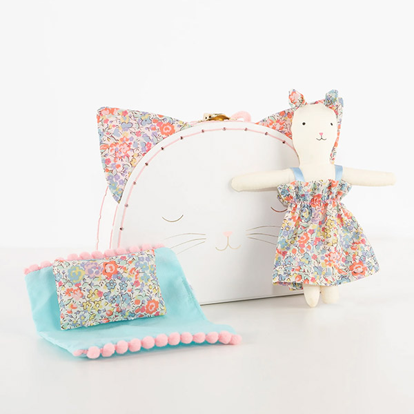 [޸޸]Floral Kitty Mini Suitcase Doll_-ME204976