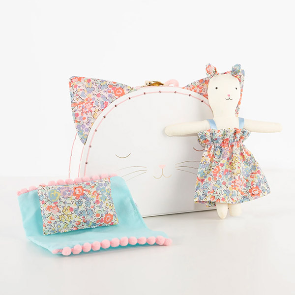 [메리메리]Floral Kitty Mini Suitcase Doll_인형-ME204976