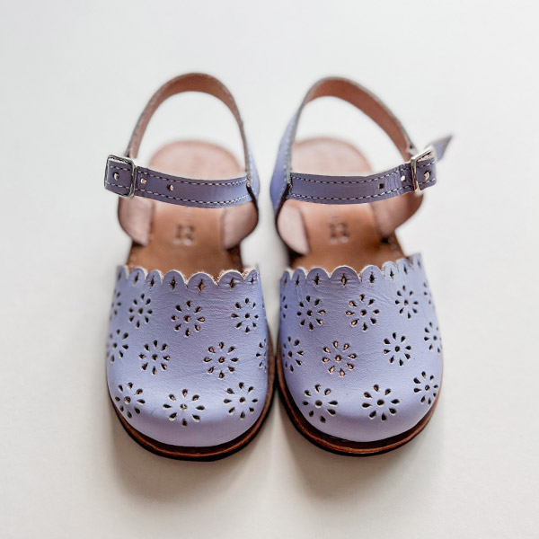 30[]Wholesale Magnolia Sandals-Lavender Leather-Rubber Sole-HS23