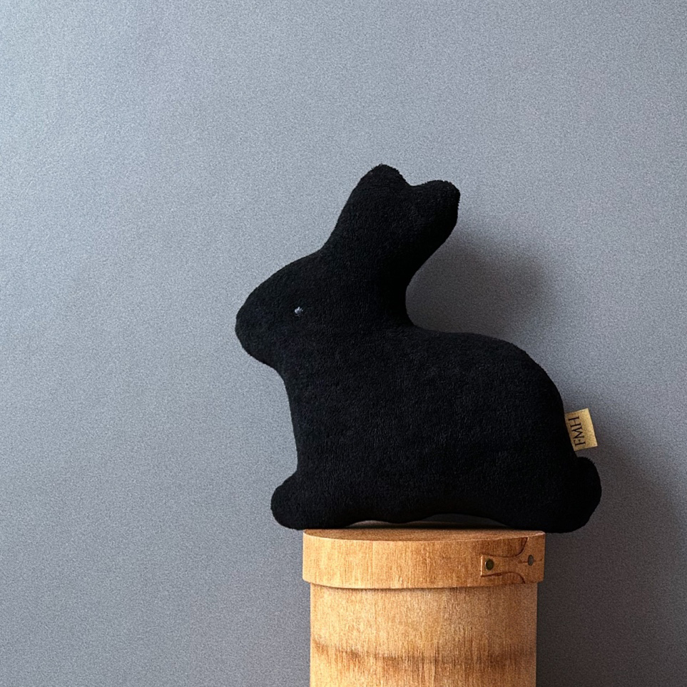 [ġ]fmh䳢   - Rabbit Cushion Black