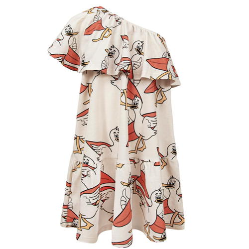 23SS[]DUCK ONE-SHOULDER DRESS IVORY_巹