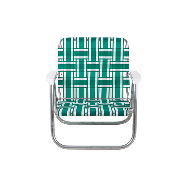[론체어]Green and White Low Back Beach Chair_론체어 로우백 비치-BUW3333