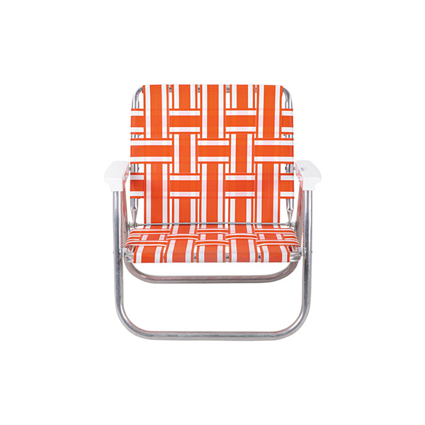[ü]Orangw and White Low Back Beach Chair_ü ο ġ-BUW2727