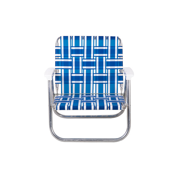[ü]Blue and White Low Back Beach Chair_ü ο ġ-BUW2929