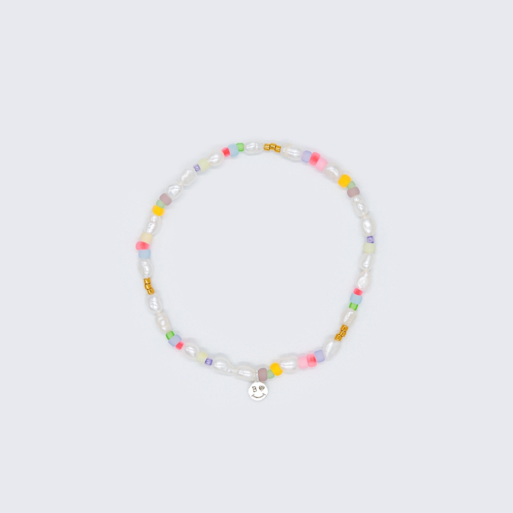 [봉보]3mm 밥풀 담수진주 컬러 비즈 팔찌 Jelly beads water pearl Bracelet