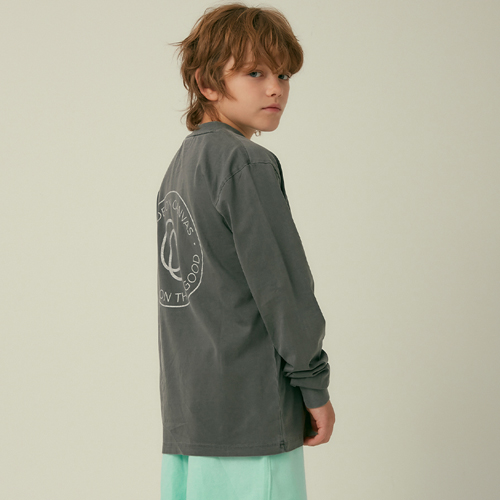 23SS[ڵĵ]GOOD EARTH-GREY LONG SLEEVE TEE