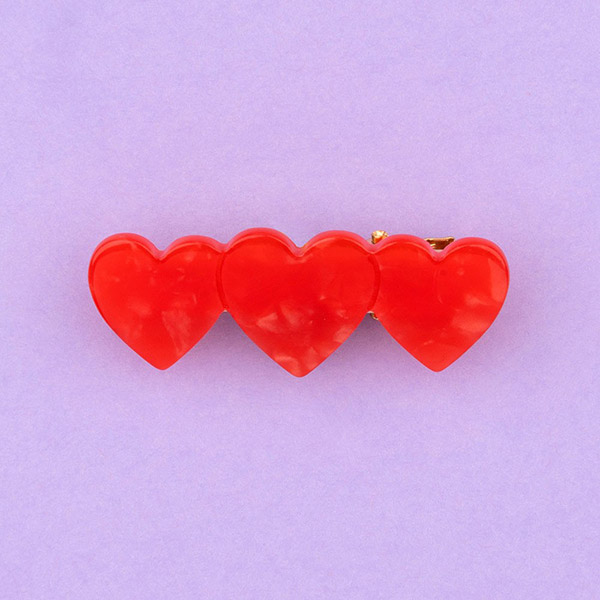 []Heart Hair Clip-SU00KNHAC0021HRT