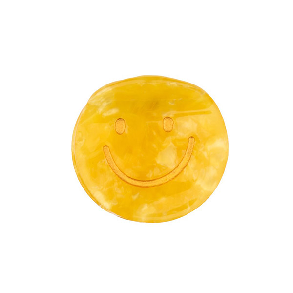 []Smiley Mini Hair Claw-SU00KNCLW0052SML