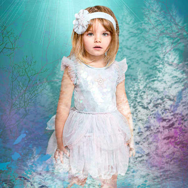 [ƩƩ]Mermaid Magic Tutu Dress-TD23KADRE7642SBM