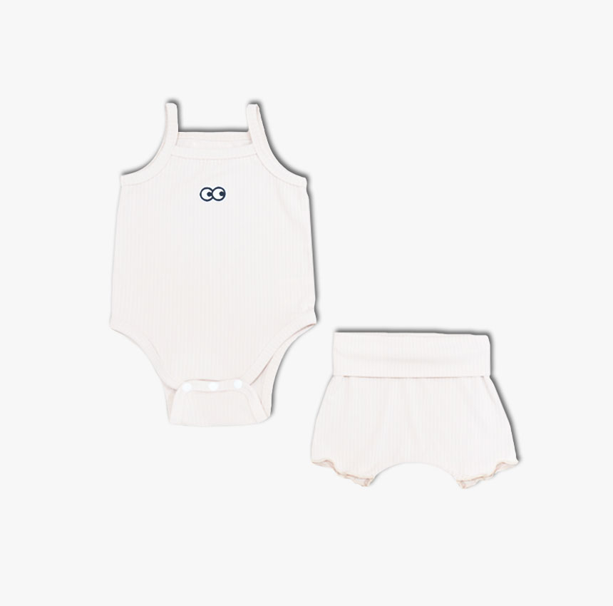[ũũ]Ice cooling baby onesie&bloomer set ivory 