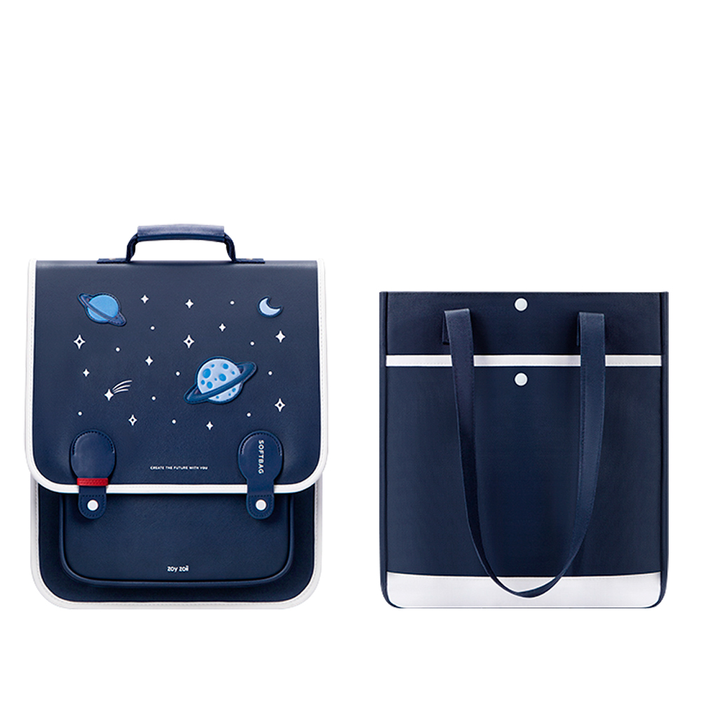 [조이조이]스쿨 레트로 별빛우주 세트(백팩+보조가방)네이비