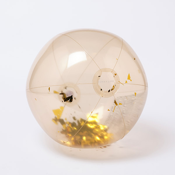 [϶]Inflatable Beach Ball Disco Gold -S3PIBBGO