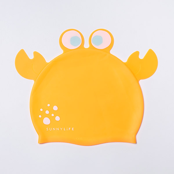 [϶]Shaped Swimming Cap Sonny the Sea Creature Neon Orange -S3VC