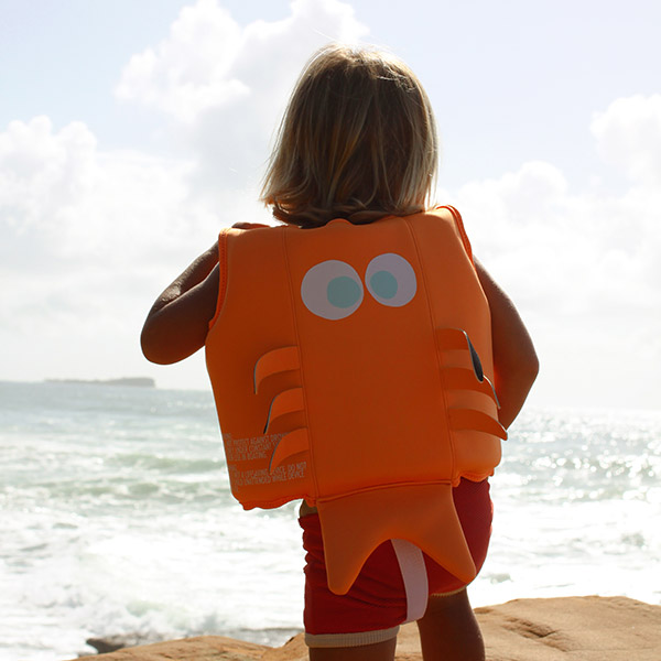 [϶]Swim Vest Sonny the Sea Creature Neon Orange 3-6-S3VVELSO