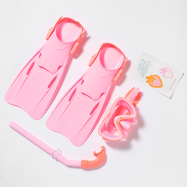 [϶]Kids Dive Set Medium Sea Seeker Strawberry -S3VDSMOT