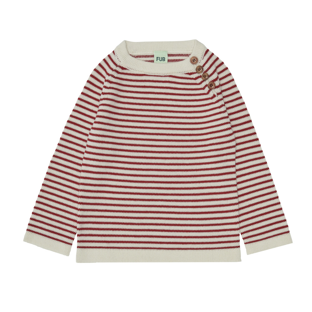 AW23[FUB KIDS]ۺŰ Sweater (ecru/pure red) Ʈ 