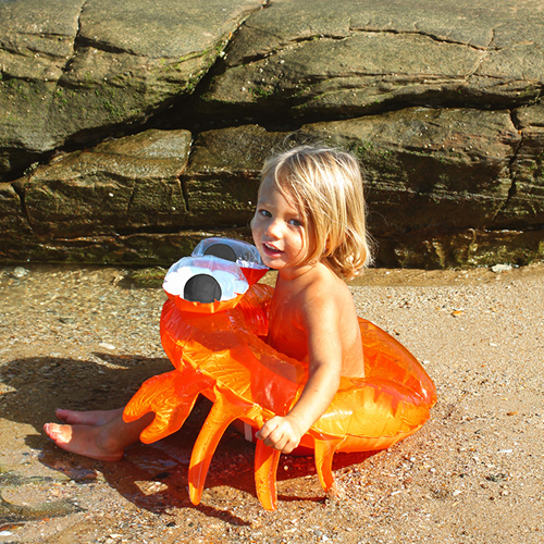 [϶]Kiddy Pool Ring Sonny the Sea Creature Neon Orange_Ʃ-S3LKPOSO