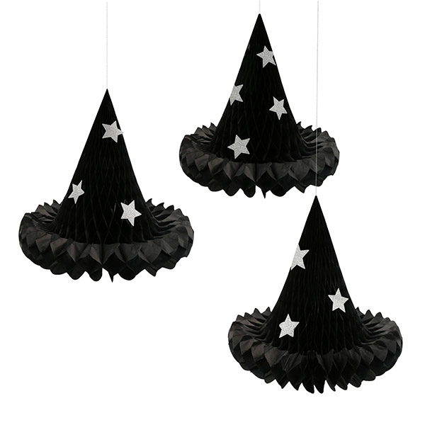 1 23AW[޸޸]Hanging Honeycomb Witch Hat Decorations_Ƽٹ̱-ME268816