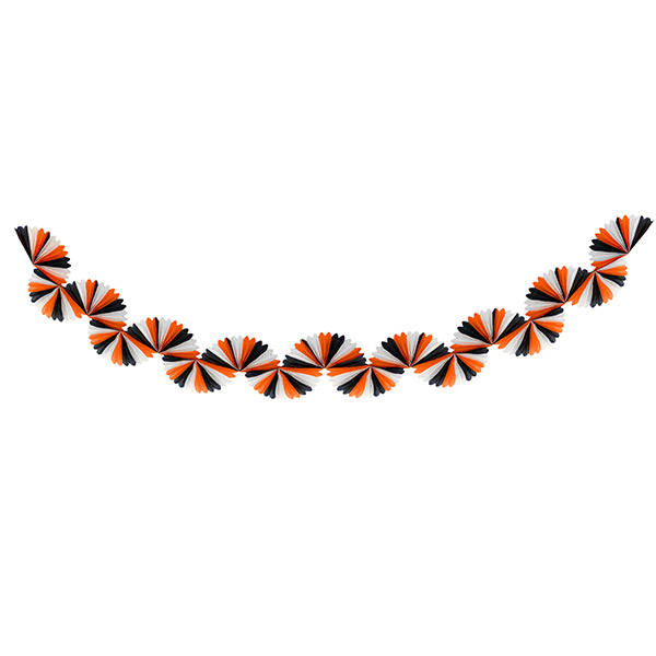1 AW23[޸޸]Black & Orange Stripe Honeycomb Garland-ME270166