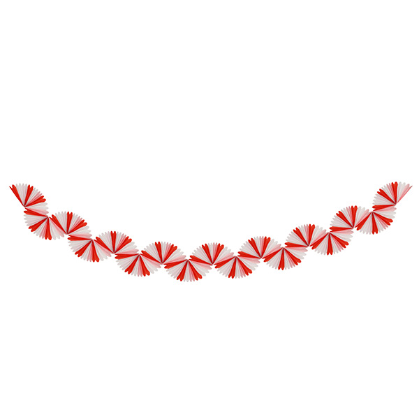 [޸޸]Candy Cane Stripe Honeycomb Garland-ME270139