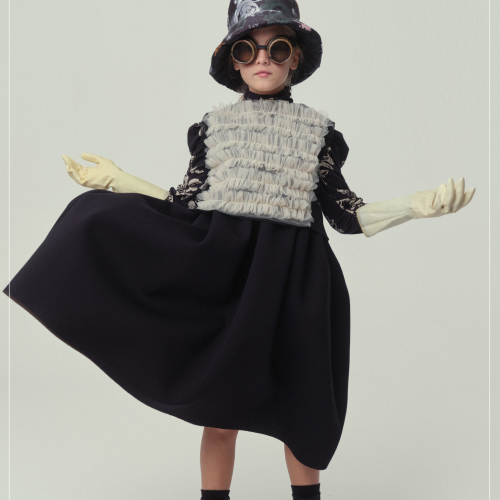 23AW[ƲũƼ丮]Neoprene tule dress_巹