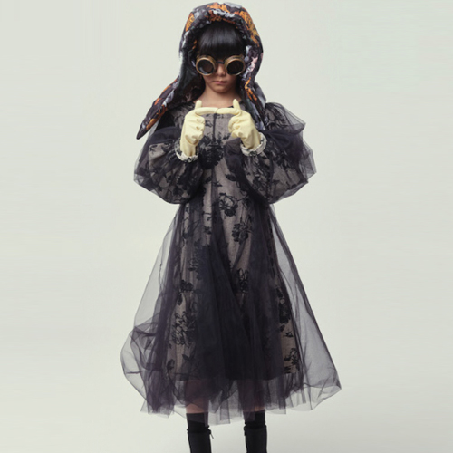 23AW[ƲũƼ丮]Vintage bloom tule dress_巹