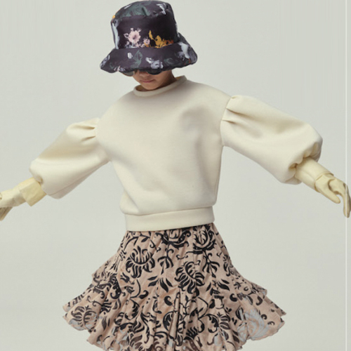 23AW[ƲũƼ丮]Neoprene ballon sweatshirt_cream_