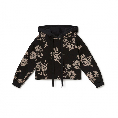 23AW[ƲũƼ丮]Bloom hoodie crop top