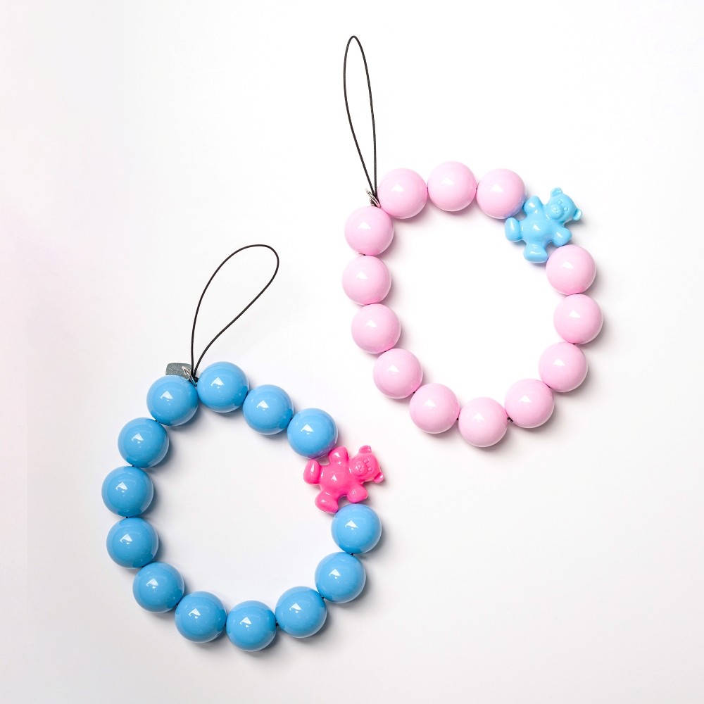 []׵𺣾 ư ĵ   Ʈ ڵ Cotton candy ball Teddy bear strap