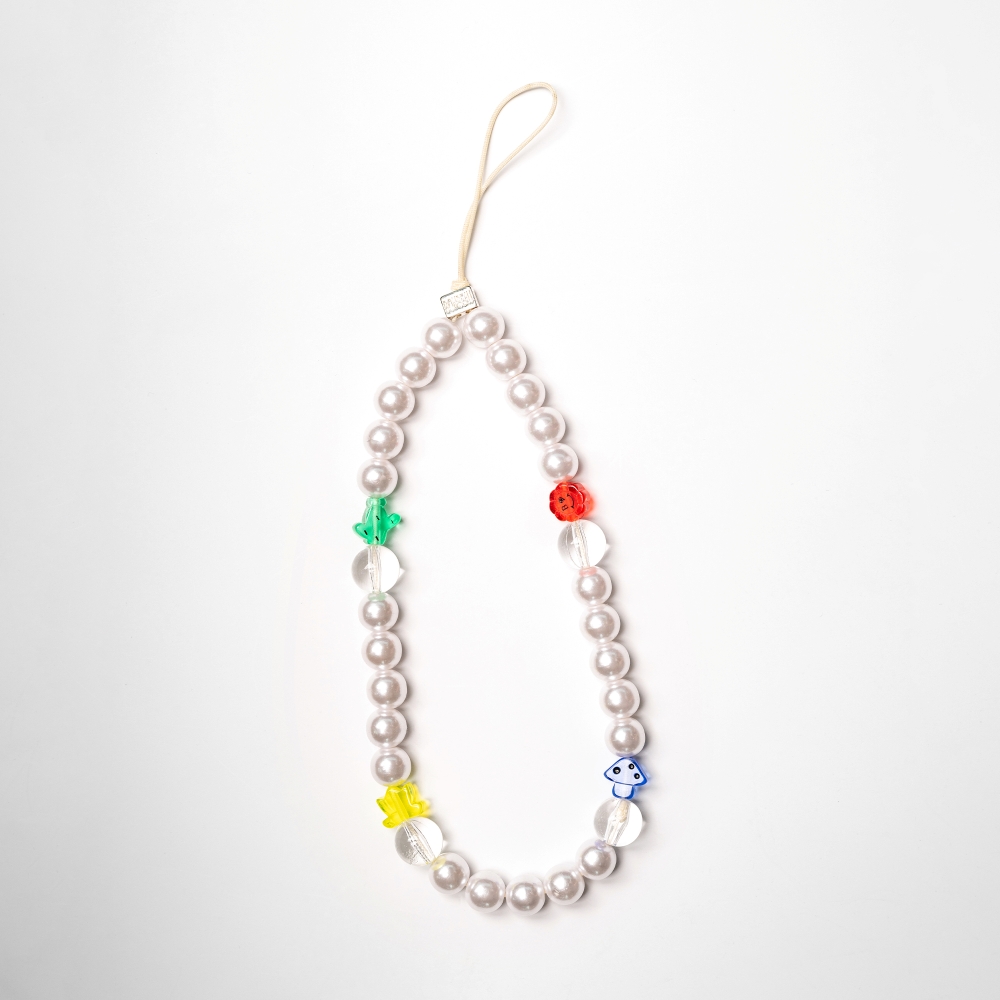 []Űġ Ƽ    Ʈ ڵ Kitsch motive and pearl phone strap 