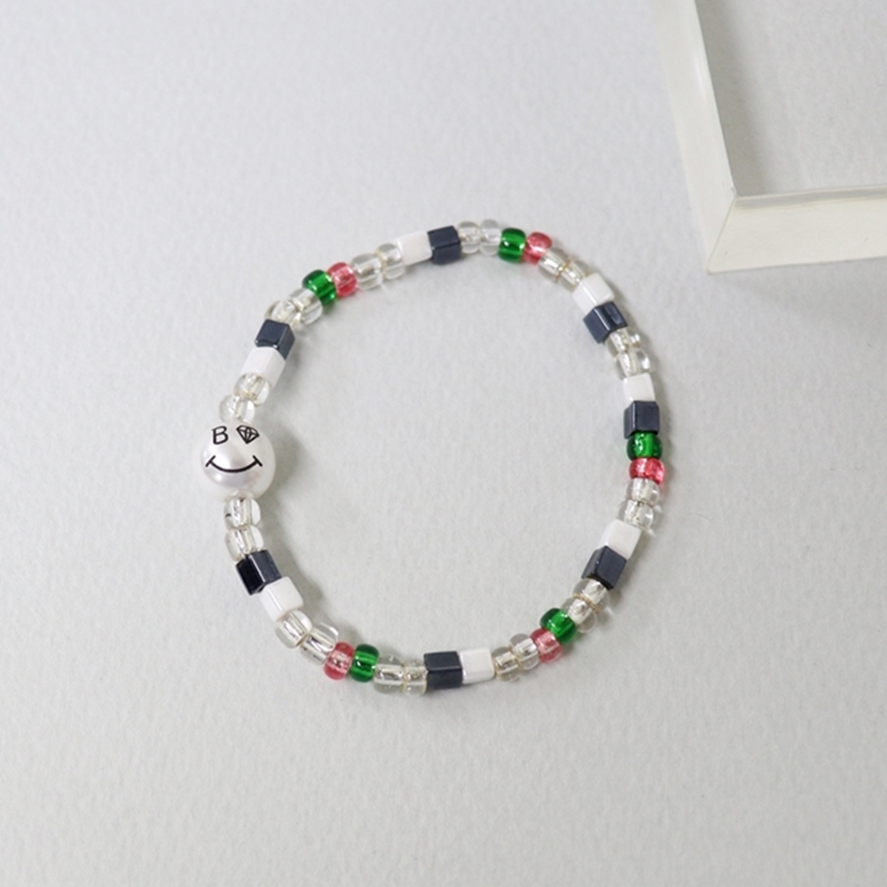 []   Pearl smile beadsmix Bracelet