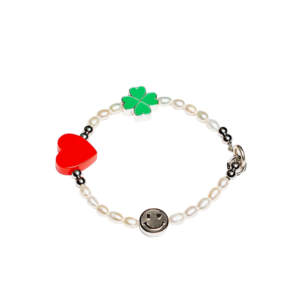 []Ʈ, Ŭι,     Buddy motive smile pearl Bracelet