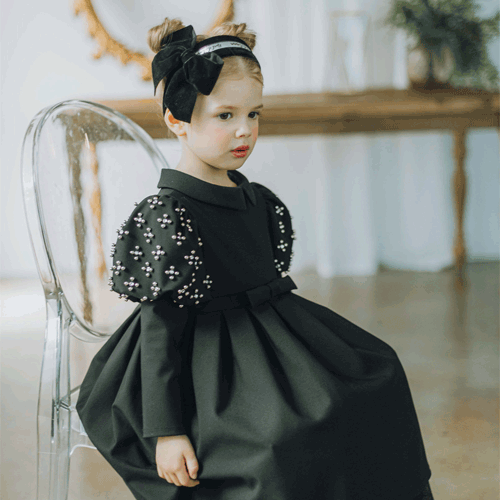[뿤忥]Jewel Dress-Black